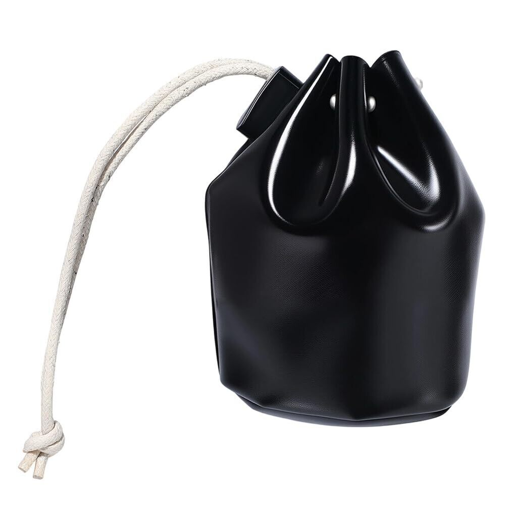 4668 Leather Drawstring Pouch Coin Storage Bucket Bags 2.89 x 4.11in